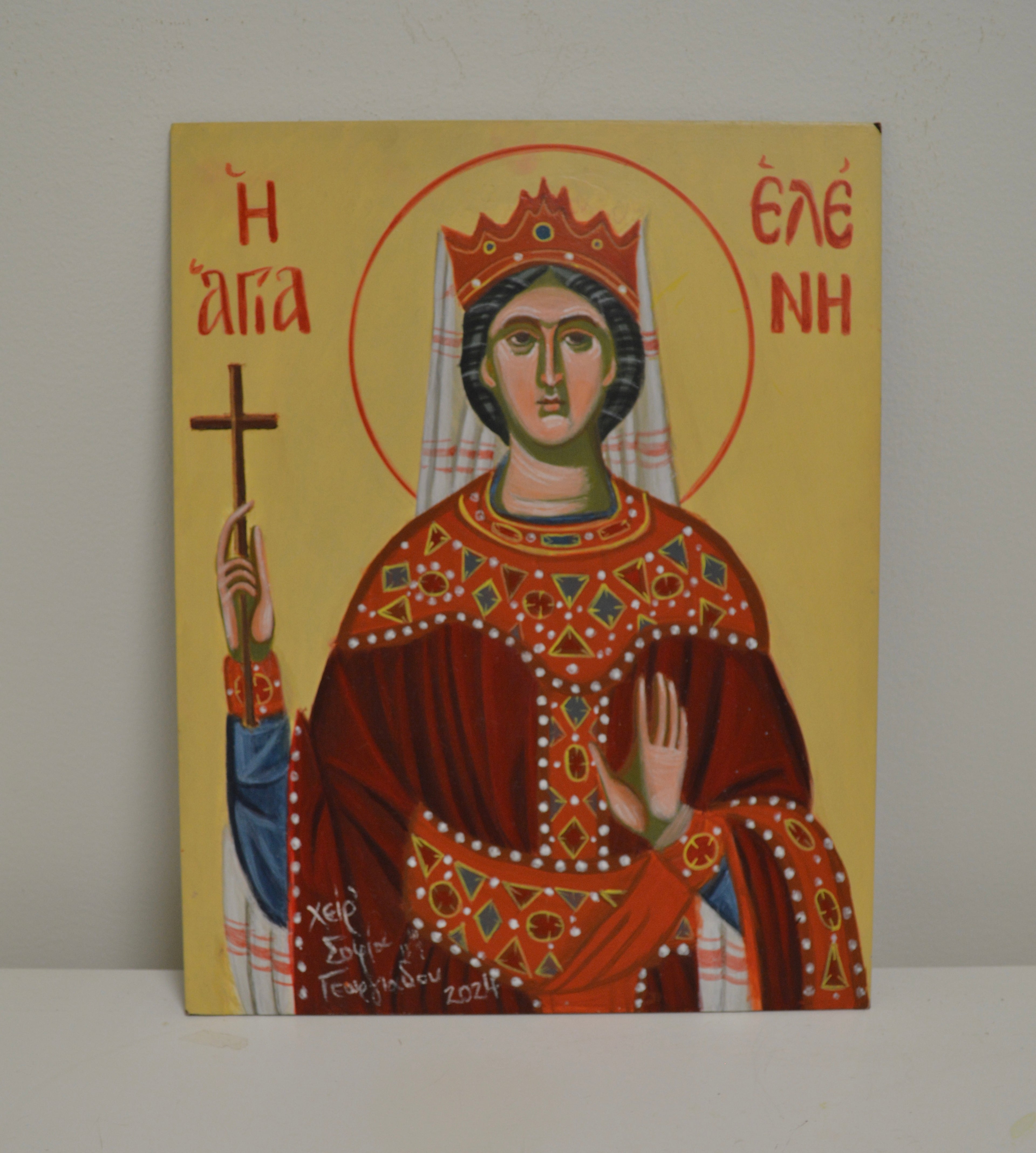 Original Saint Eleni Icon – 12 × 16 Inches